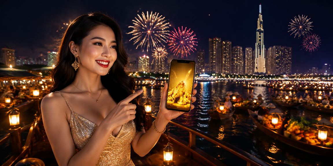 Người dùng tại TP. Hồ Chí Minh trải nghiệm casino trên điện thoại trong lễ hội