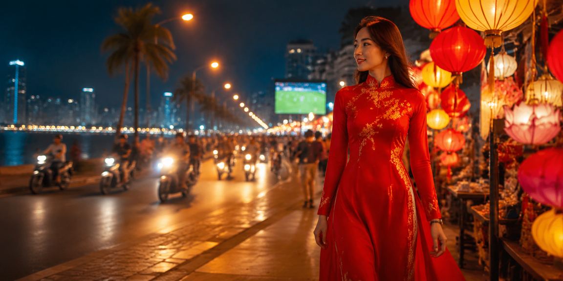 Cổ động viên bóng đá tại Nha Trang xem trận đấu và theo dõi kèo cược trên điện thoại